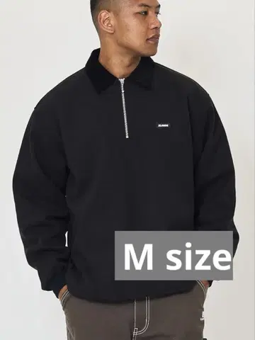 XLARGE 하프 지퍼 블랙