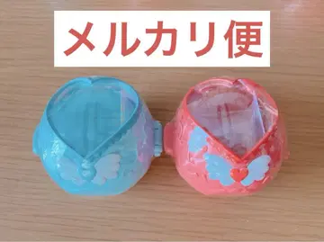 클리어 컴팩트 케이스 가챠 레드 블루