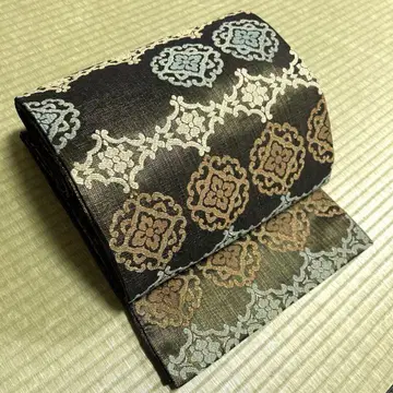 순수 실크 지금부터 단옷철에 후쿠로 오비 [꽃 문양]