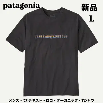 patagonia 남성용 '73 텍스트 로고 오가닉 T셔츠 새상품