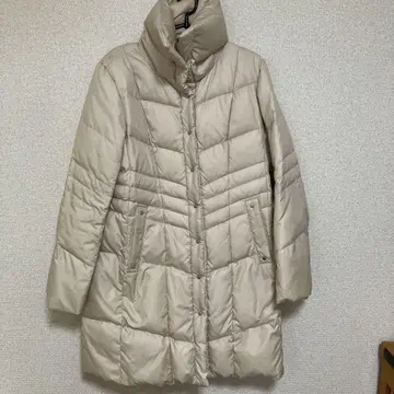 UNTITELED 언타이틀 A라인 다운 코트 베이지 카멜