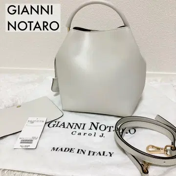 부속품 충실 GIANNI NOTARO 2way 백 핸드백 화이트