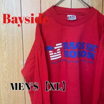 TR54 [미국제] Bayside 긴팔T셔츠 [남성용XL] 레드 롱T