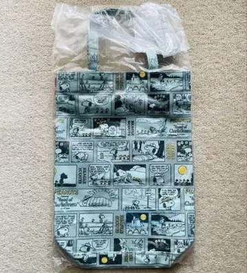 새상품 스누피 라미네이티드 블루 백 PEANUTS ROOTOTE
