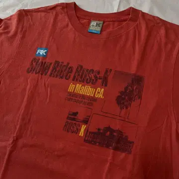 80s AFK Slow Ride Russ-K 티셔츠 빨간색