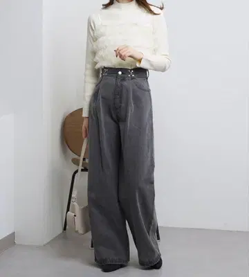 Chico 박스턱 와이드 데님 팬츠 인기 라스트 1점