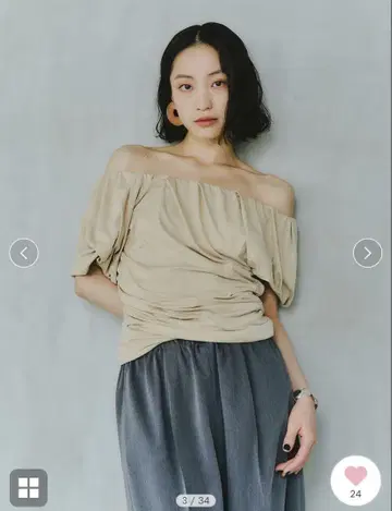 원숄더 개더 상의 [ Design/Styling ]