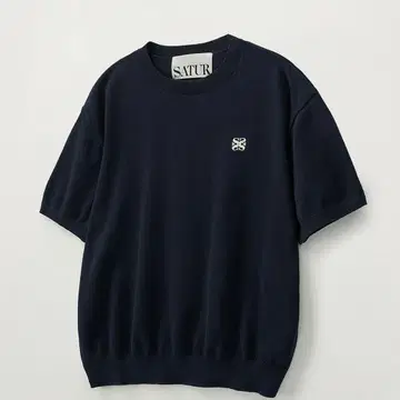 Satur 반팔 니트 Classic Crew Neck Half Knit