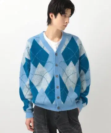 BLAYMORE Blaze Argyle Mohair Cardigan