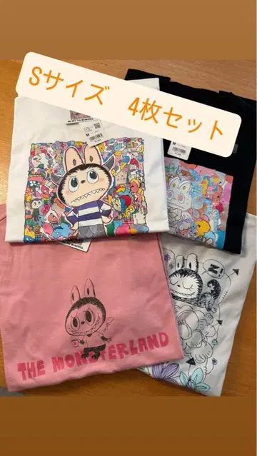 UNIQLO POPMART UT 러브브 유니클로 S 사이즈 4개 세트