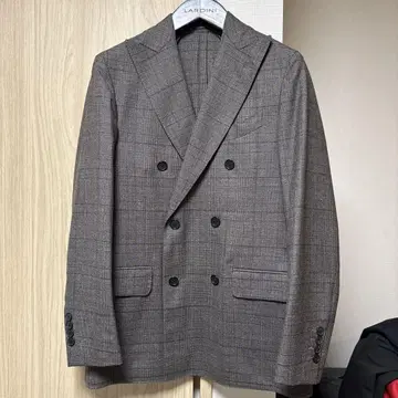라르디니 44 더블 자켓 글렌체크 블레스