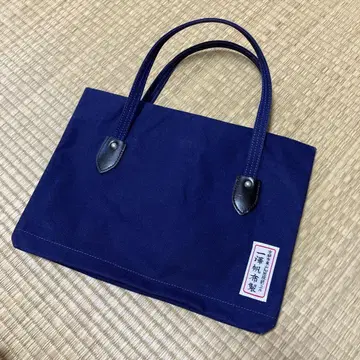 이치자와 캔버스제 미니 토트백 네이비