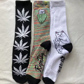 인기 있는 RIPNDIP 하이삭스 25~28cm, 3켤레 새상품