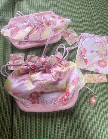 키티 공주 코케시 복조리 안대 스트랩 세트