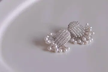 nimelt pearl fringe silver 실버 담수 펄 귀걸이