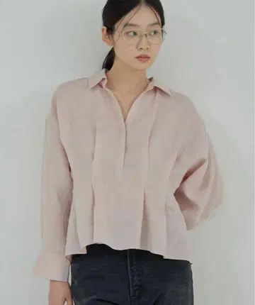린넨 허리 쉐이프 셔츠