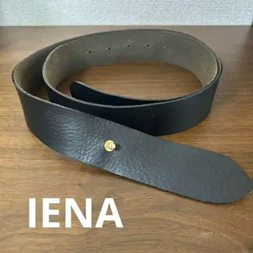 이에나 가죽 벨트 블랙