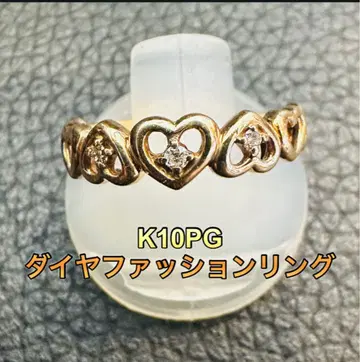금 폭등 K10PG 하트 패션 반지 USED