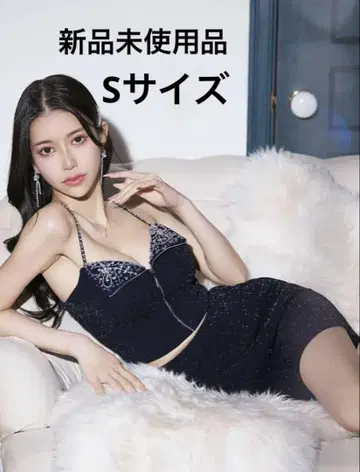 네이비 비쥬 타이트 드레스 S 사이즈 미사용 새상품