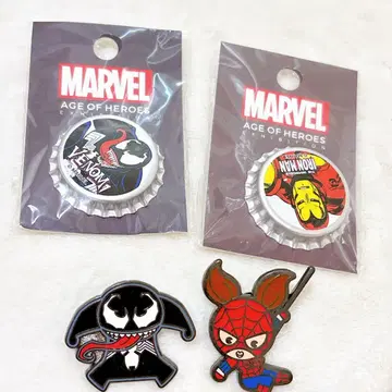 MARVEL 핀 배지 왕관 마그넷 베놈 아이언맨