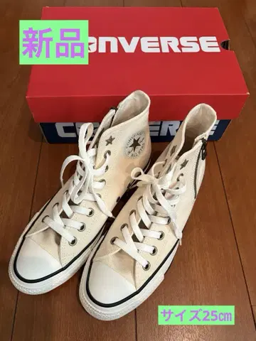 컨버스 새상품 올스타 하이컷 사이드 지퍼 사이즈 25cm