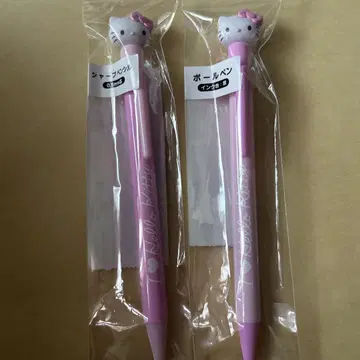 산리오 헬로키티 마스코트 볼펜 샤프 2개 세트
