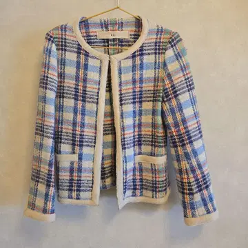 노카라 자켓 45R 체크