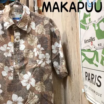 MAKAPUU 마카푸 아로하 셔츠 L 구제 의류 (17806)