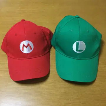 마리오 루이지 로고 자수 캡 2개 세트