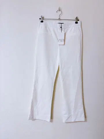 ZARA 화이트 플레어 팬츠 여성용 남성용