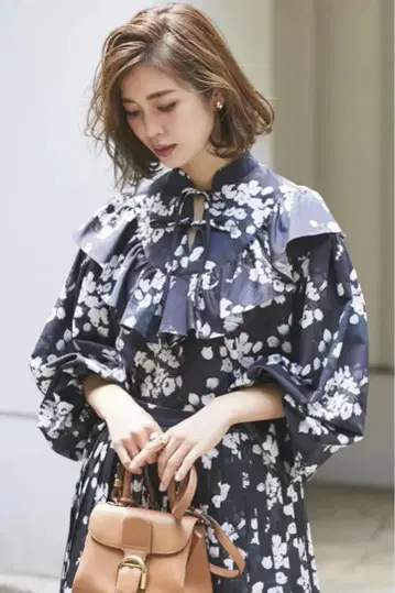 SEVEN TEN x KEITAMARUYAMA 밤의 꽃 프린트 (네이비)