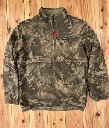 Patagonia 카모플라쥬 하프 지퍼 플리스 자켓 리버서블 L 상당