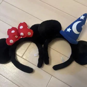 미키&미니 귀 머리띠 2세트