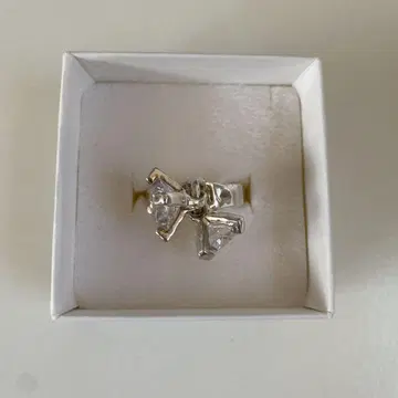 e.m. 지르코니아 2알 반지 실버
