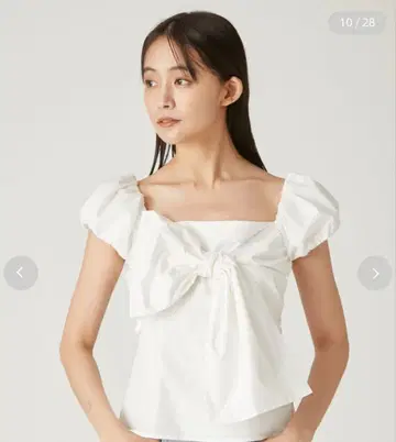 Fray id 리본 디테일 상의