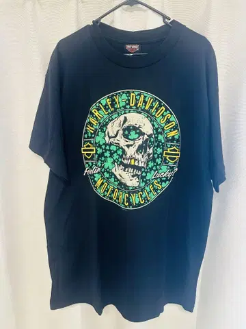 Harley-Davidson Shamrock Skull 티셔츠 L