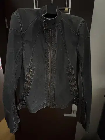블랙 데님 자켓