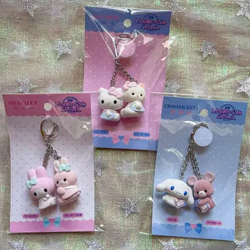 산리오 요시토쿠 레트로 봉제 인형 컬렉션 키링