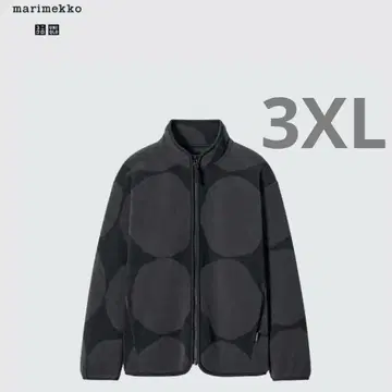 새상품 유니클로 마리메꼬 플리스 자켓 3XL 다크 그레이