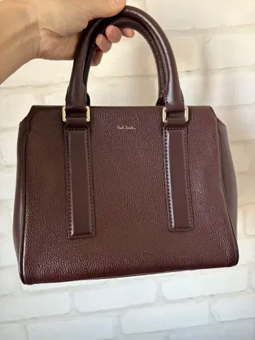 Paul Smith 버건디 가죽 핸드백