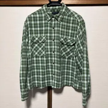 FADED GLORY 그린 체크 셔츠 flexwitme