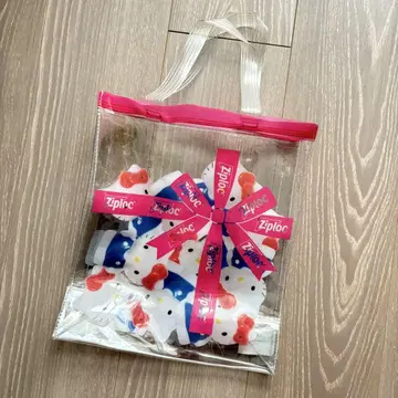 BEAMS COUTURE 헬로키티 x Ziploc 콜라보 토트