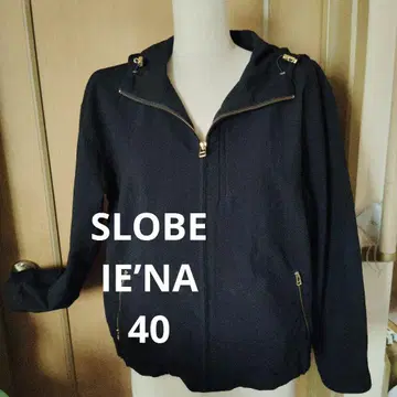 SLOBE 네이비 나일론 후드 부착 자켓 40