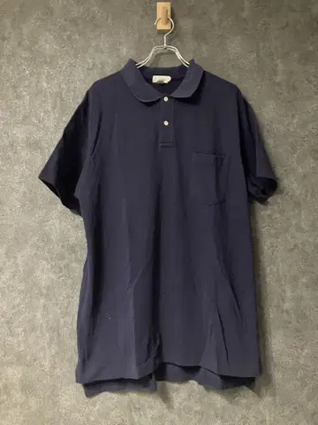 90s J.Crew 거인 택 네이비 포켓 피케 셔츠 XL 사이즈