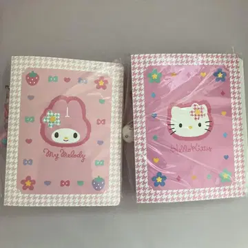 미개봉 새상품 산리오 카오하나 키티 마이멜로디 카드 파일 2개 세트