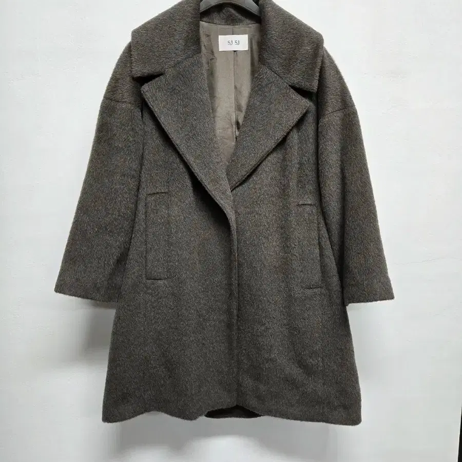 Hansome SJ SJ Half Coat Khaki Oversized Coat