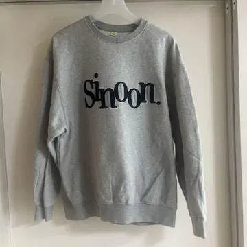 Sinoon 그레이 로고 크루넥 트레이닝복