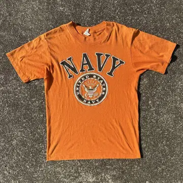80s us navy 티셔츠 소매 밑단 싱글