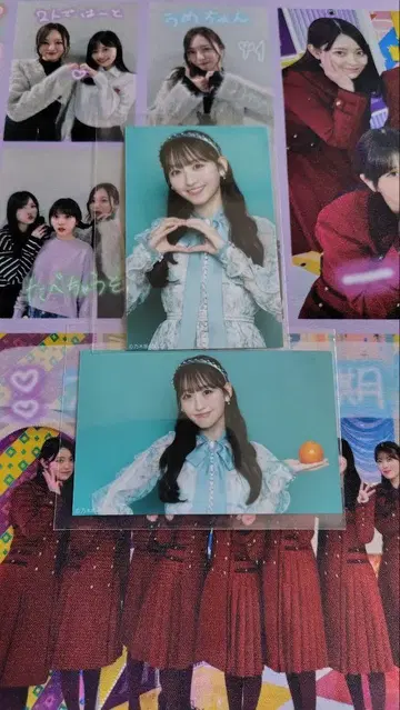 노기자카46 미니 브로마이드 네이블 오렌지 이치노세 미쿠 2종