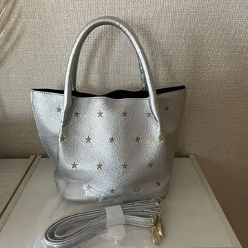 앙코키누 실버 별 패턴 핸드백